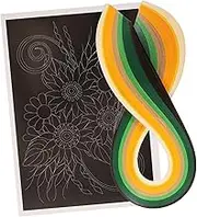 KONTONTY 1Set Quilling Kits for Adults Colored Paper Quilling Flower Petal Making Material Designs Hard Card Paper Tools Strips for DIY Crafts and Home Decor