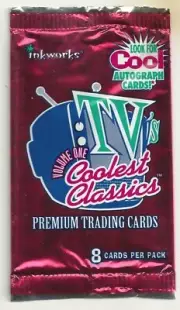 1998 TV's COOLEST CLASSICS - EMPTY WRAPPER - PRODUCED BY INKWORKS
