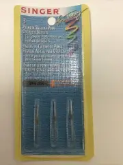 3 SINGER PREMIUM REGULAR POINT OVERLOCK NEEDLES SIZE 80/12 ITEM #2151