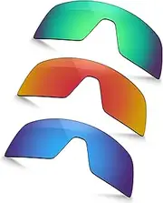 [TRUSHELL] Polarized Replacement Lenses for Oakley Sutro OO9406 Sunglasses - Jade Green+Fire Red+Ocean Blue 3 Pieces