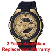 CASIO BABY-G G-MS WOMEN WATCH MSG400G MSG-400G-1A2 GOLD x BLACK 2-YEARS WARRANTY