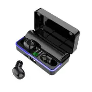 W12 TWS Digital Display bluetooth 5.0 Wireless Stereo Headset Earphone with Dual Mic for Xiaomi Huawei BLACK COLOR