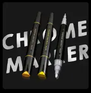 [Namly Design] Chalkboard Marker / Dual Tip Metalic Marker / Gold, Silver, Bronze / 3 pcs