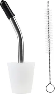 Liquor Pour Spout - Heat-Resistant Coffee Pot Water Spout | Extended Waters Inlet with Cleaning Brush | Versatile Kettle Attachments for Water Hot Chocolate Tea Liquor Beverage Drinks