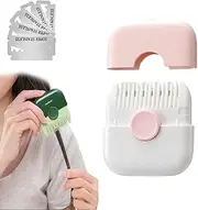 Trimpocket Hair Trimmer/Comb Kids, Trim Pocket Comb, Baby Haircut Comb, 2 in 1 Split Ends Hair Trimmer, Double Sided Razor Combs for Hair Cutting Women (Pink)