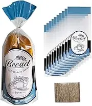 LESIBAG Lesibag - Bread Bags for Homemade Bread or Bakery, 100 Packs Plastic Bread Bags to Keep Bread Fresh, Printed Loaf Bag with Ties - 18 * 8 * 3 inch (Blue) (YSCPP2045)