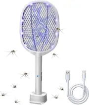 PANNIXIA Mosquito Swatter, 2 in 1 Electric Bug Zapper, Mosquitoes Trap Lamp &...