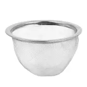Silver Tone Metal Mesh Hole Design Tea Leaves Strainer Teapot Screen 3" Dia