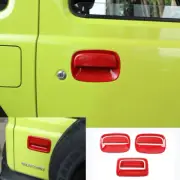6 PCS Red ABS Door/Tailgate Handle Shell Cover Trim For 2019-2022 Suzuki Jimny (for: Suzuki)