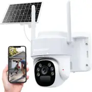 ADVWIN Solar Security Camera Outdoor Wireless Home Surveillance with Colour N...