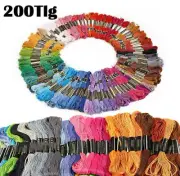 200x Embroidery Thread Embroidery Floss 8m Multicolored Embroidery Sewing Thread