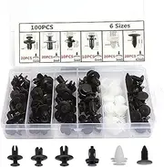 AcbbMNS 100Pcs 6 Size Auto Retainer Clips Push Retainer Pin Rivet Bumper Car Plastic Fasteners Rivets Clips Door Trim Panel Clips