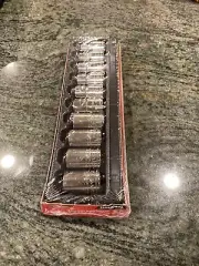 Snap-on 310swmya 1/2" drive 10 thru 19 mm 12-point shallow socket set sealed