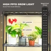 4-Tier Plant Stand with Grow Lights, 120 cm Tall, 45W, 109 kg Capacity