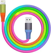 KINDRM iPhone Charger Cable, [Apple MFi Certified] 6ft Colorful Gradual USB A to Lightning Charger Cable Nylon Braided Fast Charging Data Cord for iPhone 14 13 12 11 Pro Max XR XS X 8 7 6 Plus More