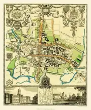 Map of Oxford (City) 1836 by Thomas Moule 1000 Piece Jigsaw Puzzle (jg)