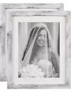 Picture Frames 8x10 Set of 2 Distressed White Wood Grain Photo Frame