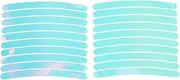 X AUTOHAUX 20 Pcs Arc Wheel Rim Stickers Car Wheel Rim Tapes Decoration Stickers for 14-22" Laser Luminous PET