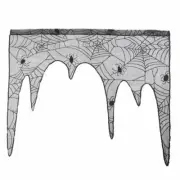 1X Lace Bat Spider Web Halloween Fireplace Mantle Scarf Wall Door Cover Party
