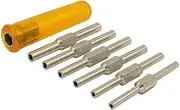 [TAURISH] Clock Winding & Let Down Release Tool (Sizes 2.5-5.75mm) - Mainspring Let Down Tool with 6 Key Shafts - Steel (Nickel Plated) with Plastic Handle