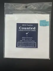 MCG TEXTILES COUNTED CROSS STITCH FABRIC AIDA 16 COUNT SIZE: 12" X 18" COTTON