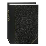 LBT-57/SM 50-Pocket Silver Marble and Black Ledger Style Leatherette Cover