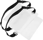 Mipcase 2Pcs Adjustable Phone Waist Bag Transparent Pouch with Waist Strap for Swimming Kayaking Beach Activities Protects Valuables from Water Damage