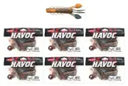 (6) Unopened Bags Berkley Havoc 3 1/2" Skeet Reece Slop Craw Perfection Blue Flk