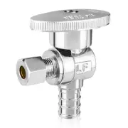 Efield 1/4 Turn Angle Stop Valve 1/2 " Pex X1/4" OD Brass For Ice Maker No Lead