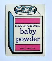 Mello Smello Baby Powder Scratch & Smell Sniff Sticker. Strong scent! Exc cond!