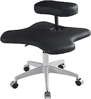 Kneeling Chair, Meditation Chair with Wheels, Home Office Desk Chair, Cross Legged Chair, Ergonomic Posture Corrective Seat