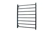 Radiant STR05 Square Bar Heated Towel Rail - 800 x 1000mm- Matte Black - Stainless Steel - Bottom Right/Top Left Wiring