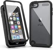 SLMY Armor Shockproof Case with Screen Protector for iPod Touch 5/6/7 (Black/Black)