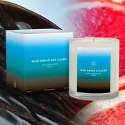 Blue Agave & Cacao - Citrus, Grapefruit, Lime & Cardamom - Scented Soy Candle 55hr Burn
