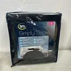 Serta Simply Clean 3 Piece Duvet Set New King Size Black