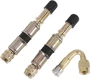 X AUTOHAUX 1 Set 45 Degree Copper Tire Valve Extension with Durable Plastic 75mm Tyre Valve Stem Extender for Car Motorcycle RV Truck Bike