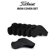 2024 Titleist Jet Black Premium Golf Iron Head Cover for Club 7Pcs Authentic New