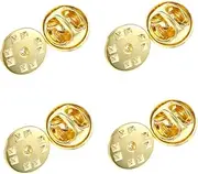 [Operitacx] Insignia Clutch Labels Red Ties Pin Backs Badge Backs Gold Clasp Pin Insignia Badge Back Pin Badge Pin Clutch Backs Holder Metal Pin Back Metal Uniform Pin Badge Clutch