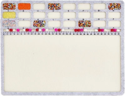 BENECREAT Large Rectangle Felt Beading Mat, Felt Bead Design Boards with Centime