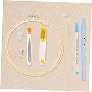 EPIGEIST 1 Set Portable Punch Needle Tool Kit Household Embroidery Supply with Needle Threader for Beginners and Skilled for Patches and Detailed Works