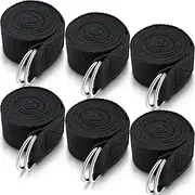 6 Pcs Yoga Strap for Stretching 8 Ft Yoga Exercise Adjustable Straps Yoga Bands with Safe Adjustable D Ring Buckle for Pilates Gym Workouts Yoga Fitness Improves Sitting Posture