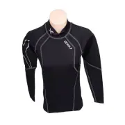 2XU Men's Long Sleeves High Performance Titanium Power Top | Black | Silver