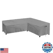 PureFit Outdoor Sectional Sofa Cover Waterproof L Shaped Patio Furniture Cove