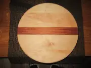 Cutting board/lazy susan solid mqple and mahogany