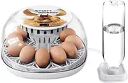 12 Eggs Incubator Automatic Hatching Chicken Quail Duck Hatcher Turner Transparent Humidity Temperature Control