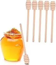 COMNESTBI 6pcs Honey Sticks Dipper: 16cm Wooden Honeycomb Sticks Small Honey Spoons Stirrer for Dispensing Drizzling