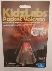 New KidzLabs Pocket Volcano, Erupting Tabletop Volcano Children’s Toy; Unopened.