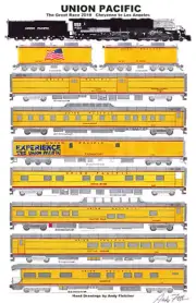 Union Pacific Big Boy Great Race Train 11"x17" Poster by Andy Fletcher signed