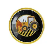 6Pcs 7 inches Plates Construction Truck Vehicles Tableware Party Supplies Kids Birthday Decoration