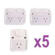 Weatherproof Power Point Socket Outlet GPO External Outdoor 10AMP 15AMP x5pcs